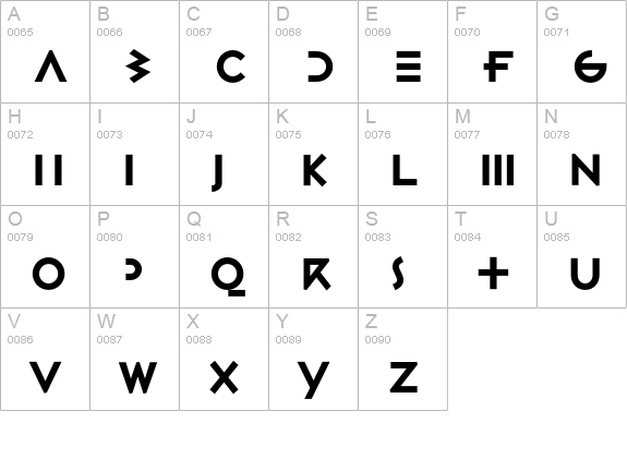 Gestalt-HTF-Linear-Bold uppercase A-Z preview