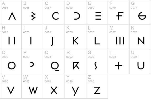 Gestalt-HTF-Linear-Light uppercase A-Z preview