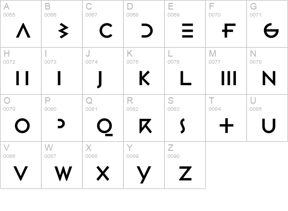 Gestalt-HTF-Linear-Medium uppercase A-Z preview