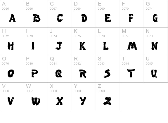 Getaway uppercase A-Z preview