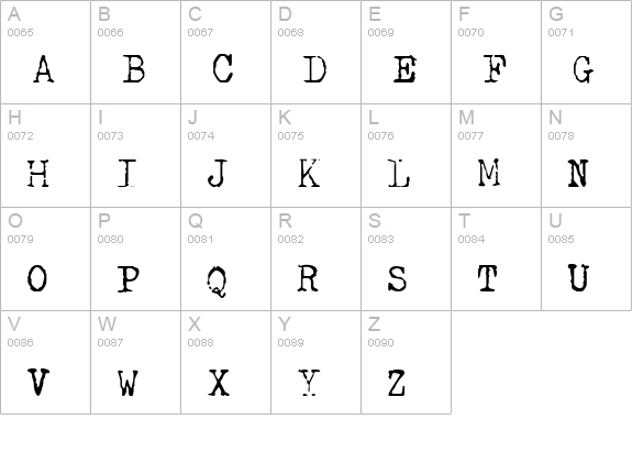 GF Halda Normal uppercase A-Z preview