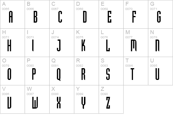GF Hubert Caps uppercase A-Z preview