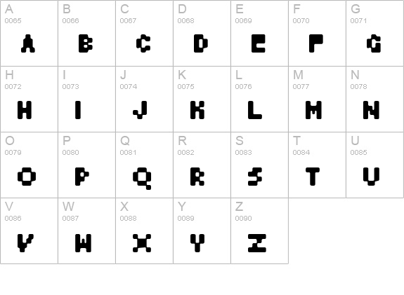 GF Krater uppercase A-Z preview