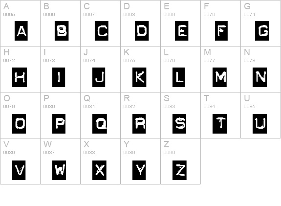 GF Ordner Normal uppercase A-Z preview