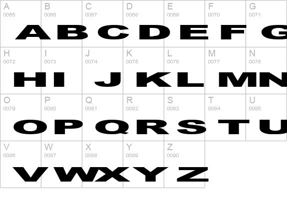 GF Vienna heavy uppercase A-Z preview