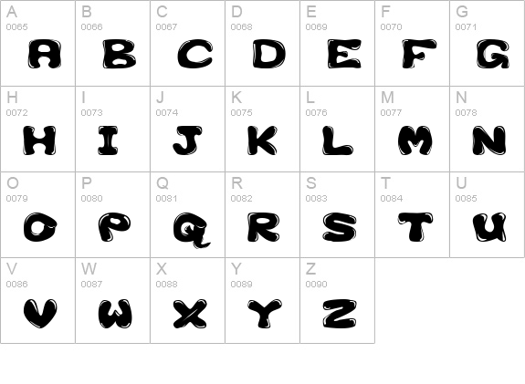 GFS-Custom Bubble 1 uppercase A-Z preview
