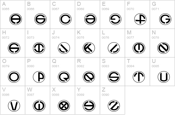 Ghost uppercase A-Z preview