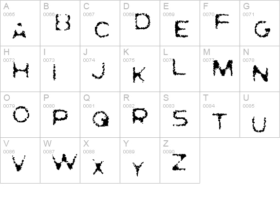 Ghostly Prints
 uppercase A-Z preview