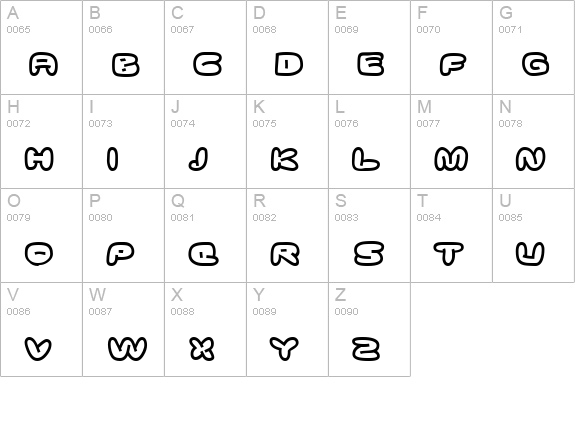Ghostmeat uppercase A-Z preview