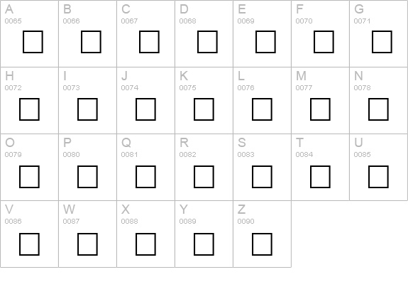 Ghoul Outline uppercase A-Z preview