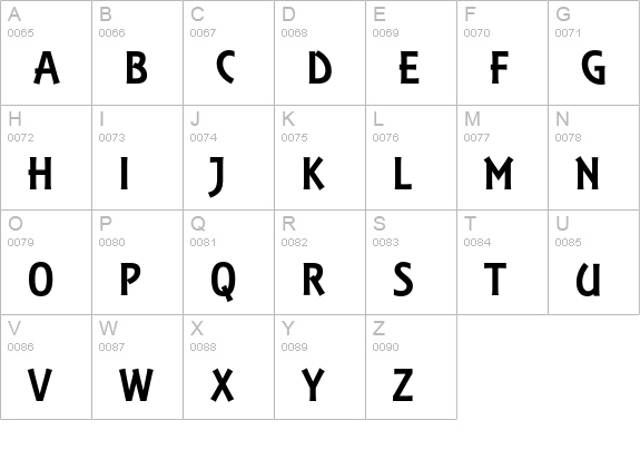 Gianna uppercase A-Z preview