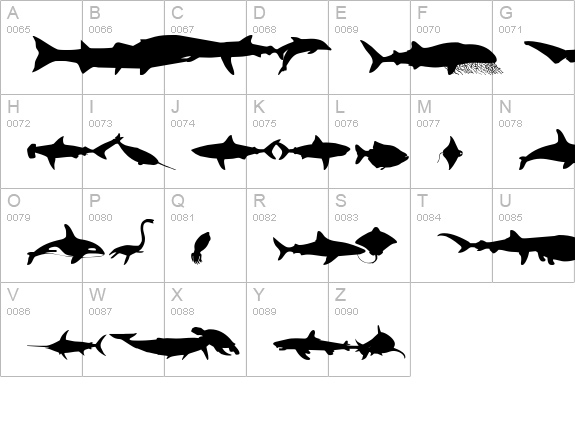 Giants of the Sea uppercase A-Z preview