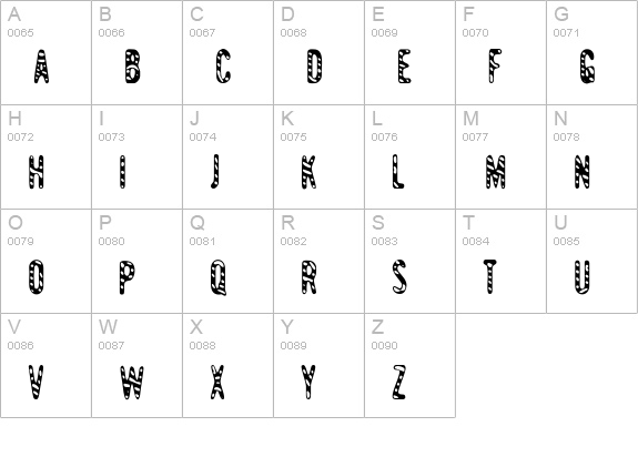 GiantTigers uppercase A-Z preview