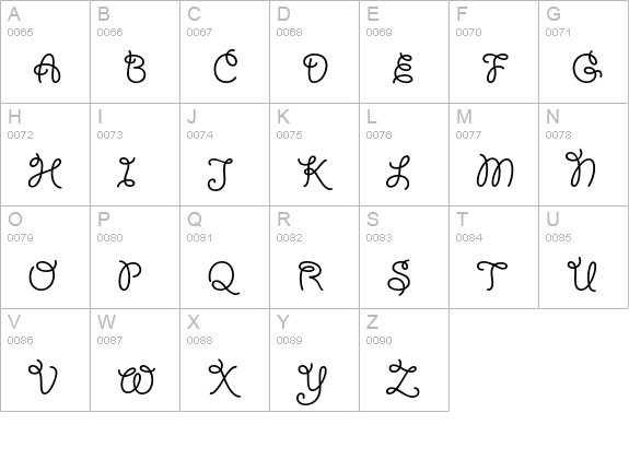 Giddyup uppercase A-Z preview