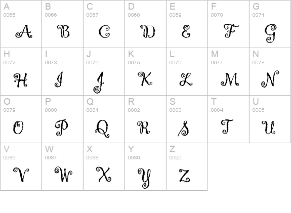 Gigi Plain uppercase A-Z preview