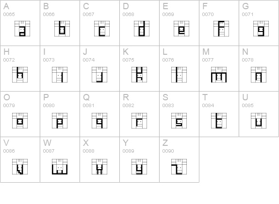 Gilcimar uppercase A-Z preview