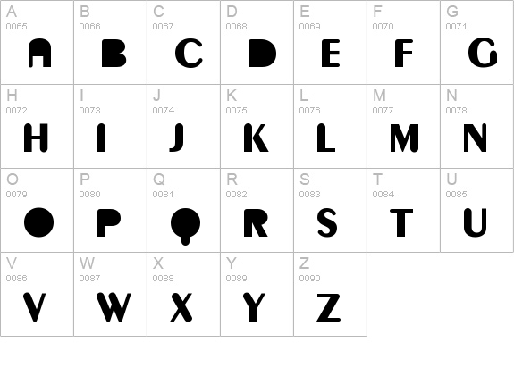 Gilgongo Mutombo uppercase A-Z preview