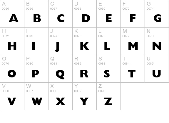 Giligan ExtraBold uppercase A-Z preview