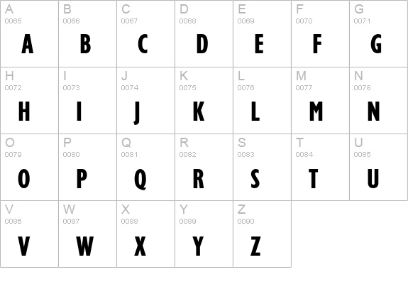 Gill Display Compressed Std uppercase A-Z preview