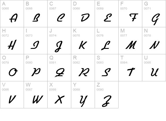 Gillies Bold uppercase A-Z preview
