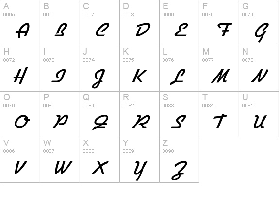 GilliesGothicBold uppercase A-Z preview