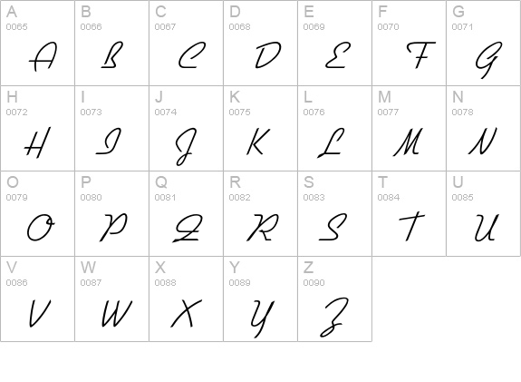 GilliesGothicLight uppercase A-Z preview