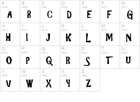Gilligans Island uppercase A-Z preview