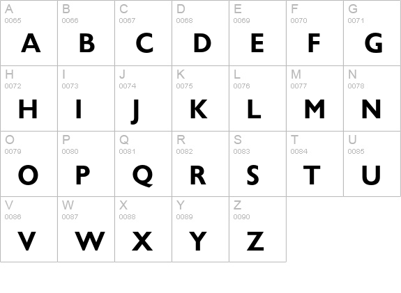 Giltus T Bold uppercase A-Z preview