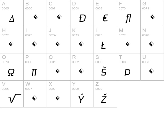 Ginger-LightItalicExpert uppercase A-Z preview