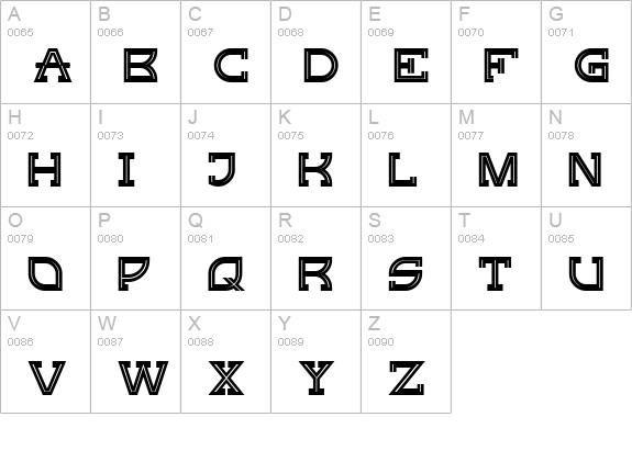 GingerPeachy uppercase A-Z preview