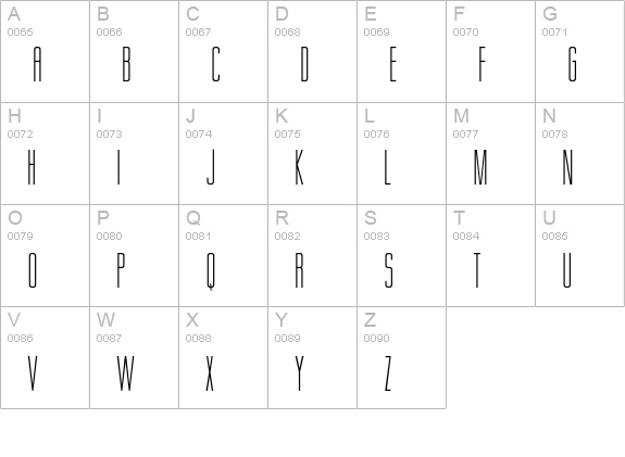 Giotto uppercase A-Z preview
