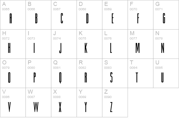 GiottoBold uppercase A-Z preview