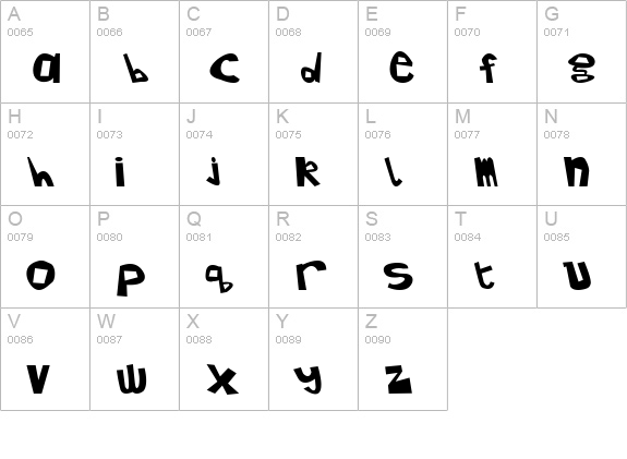 Girl77 uppercase A-Z preview