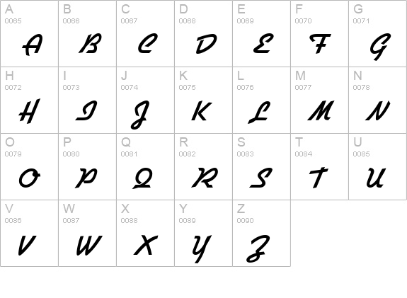 Giulio-Bold uppercase A-Z preview