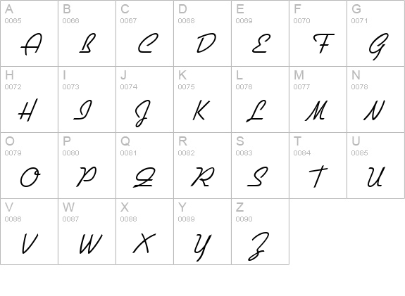 Giulio-Regular uppercase A-Z preview