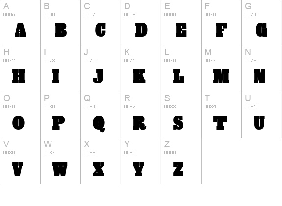 Giza-NineOne uppercase A-Z preview