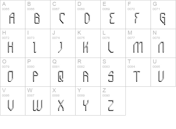 Gizmo - Shade uppercase A-Z preview