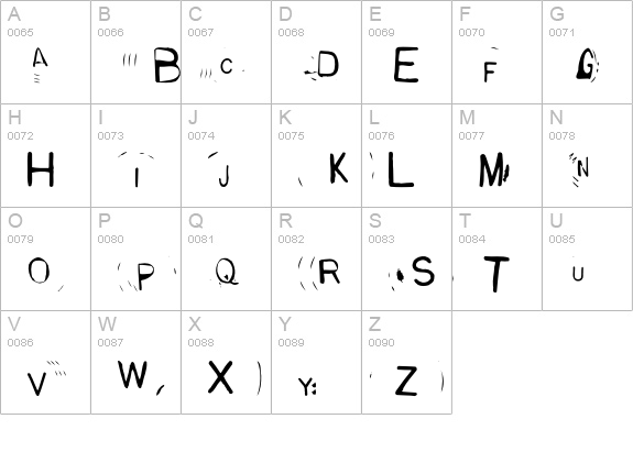 GLADYS uppercase A-Z preview