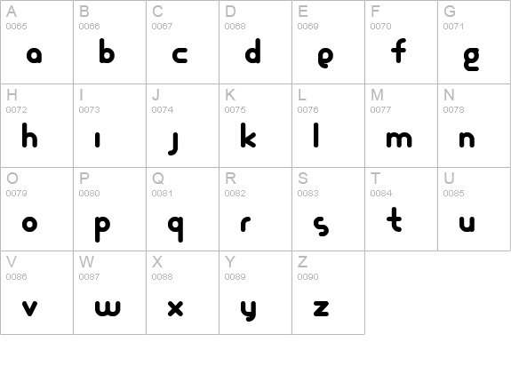 Glamourgirl uppercase A-Z preview