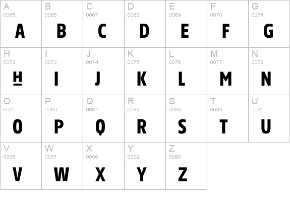 Glasgow1999-Normal uppercase A-Z preview