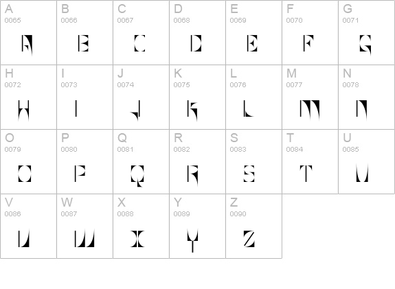 Glaukous uppercase A-Z preview