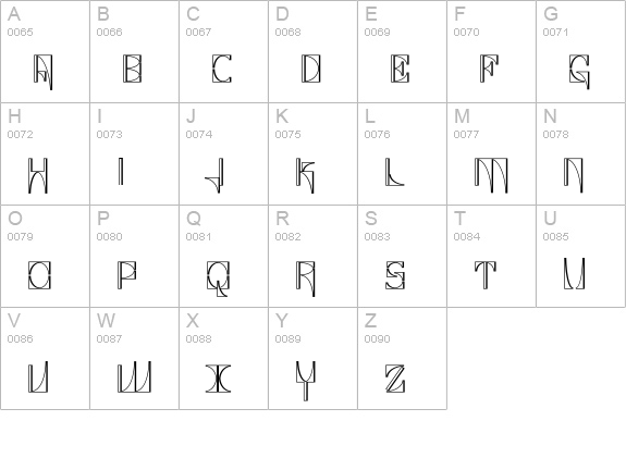 Glaukous - Industrious uppercase A-Z preview