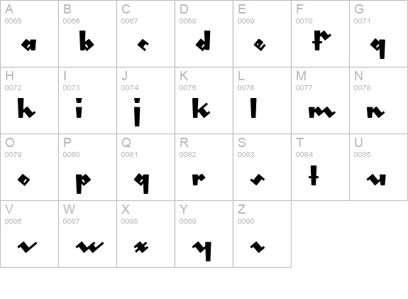 gleeburger uppercase A-Z preview