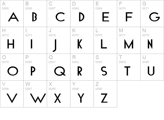 Glo-Bold uppercase A-Z preview