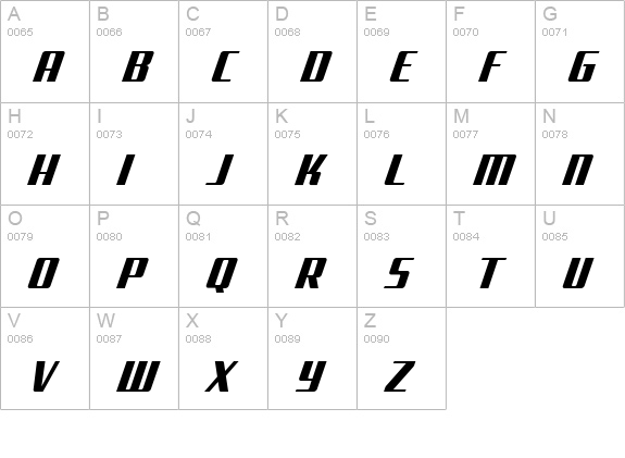 Global-RegularScript uppercase A-Z preview