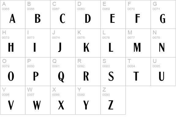 GlobeCondL uppercase A-Z preview