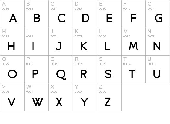Glode Bold uppercase A-Z preview