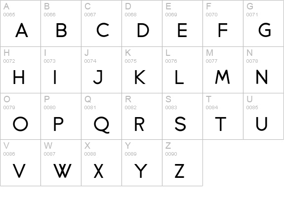 Glode Medium uppercase A-Z preview