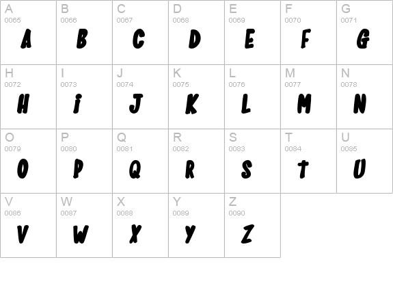 GlooGun uppercase A-Z preview
