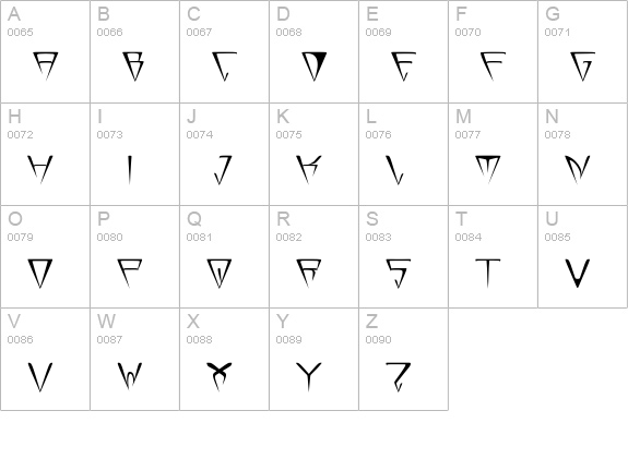 GlOrY ThIn uppercase A-Z preview